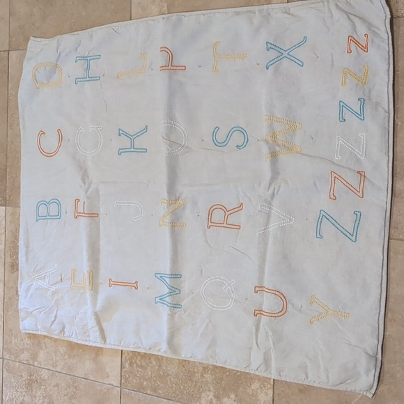 LAND OF NOD Baby Blanket Coverlet ABC - Picture 1 of 5